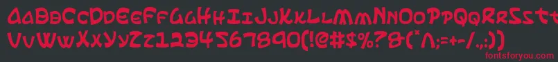 EphesianCondensed Font – Red Fonts on Black Background
