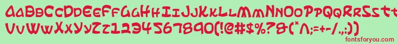 EphesianCondensed Font – Red Fonts on Green Background