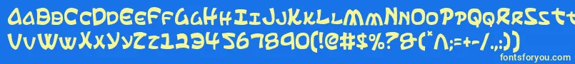 EphesianCondensed Font – Yellow Fonts on Blue Background