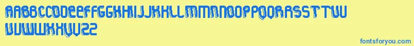 RocknFluid Font – Blue Fonts on Yellow Background