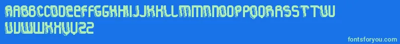 RocknFluid Font – Green Fonts on Blue Background