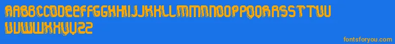 RocknFluid Font – Orange Fonts on Blue Background