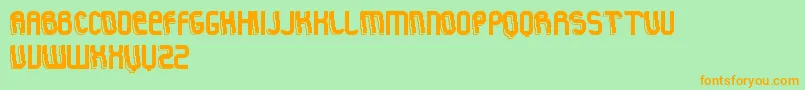 RocknFluid Font – Orange Fonts on Green Background