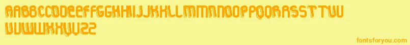 RocknFluid Font – Orange Fonts on Yellow Background