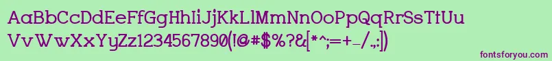 Charbold-fontti – violetit fontit vihreällä taustalla