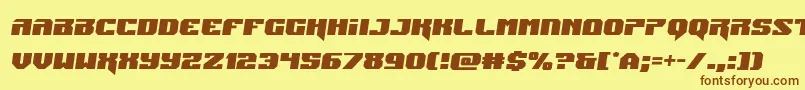 Jumperssemital Font – Brown Fonts on Yellow Background