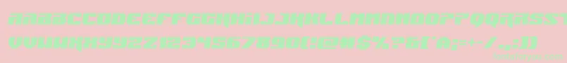 Jumperssemital-Schriftart – Grüne Schriften auf rosa Hintergrund
