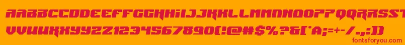 Jumperssemital Font – Red Fonts on Orange Background