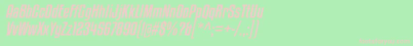 KenyancoffeergItalic Font – Pink Fonts on Green Background