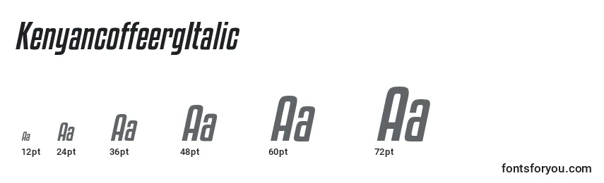 KenyancoffeergItalic Font Sizes
