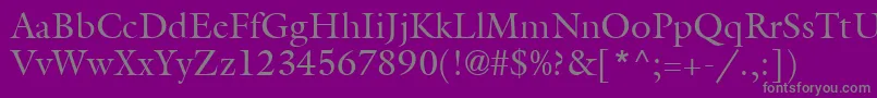 Aggaler Font – Gray Fonts on Purple Background