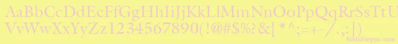 Aggaler Font – Pink Fonts on Yellow Background