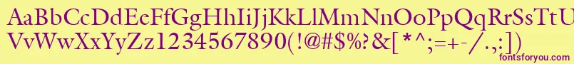 Aggaler Font – Purple Fonts on Yellow Background