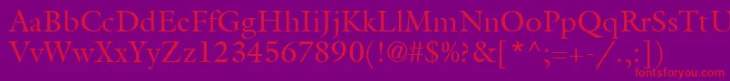 Aggaler Font – Red Fonts on Purple Background