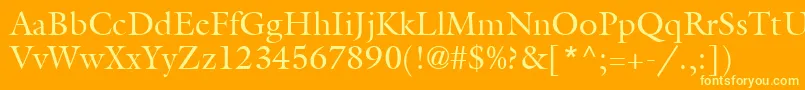 Aggaler Font – Yellow Fonts on Orange Background