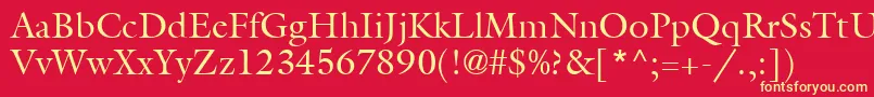 Aggaler Font – Yellow Fonts on Red Background
