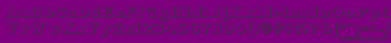 Kroneshadow-fontti – mustat fontit violetilla taustalla