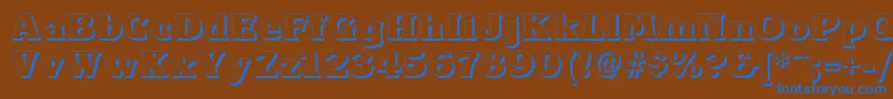 Шрифт Kroneshadow – синие шрифты на коричневом фоне