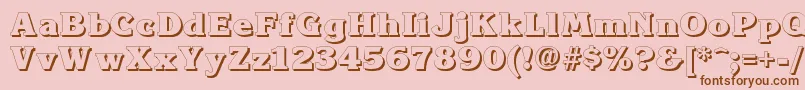 Kroneshadow Font – Brown Fonts on Pink Background