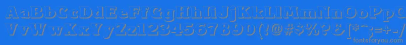 Kroneshadow Font – Gray Fonts on Blue Background