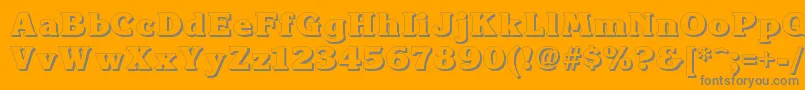 Kroneshadow Font – Gray Fonts on Orange Background