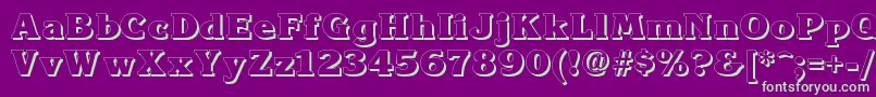 Kroneshadow Font – Green Fonts on Purple Background