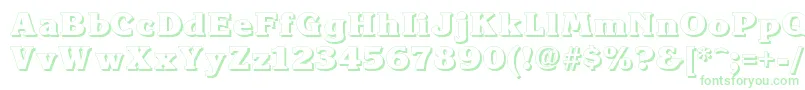 Kroneshadow Font – Green Fonts on White Background