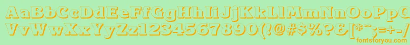 Kroneshadow Font – Orange Fonts on Green Background