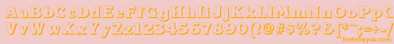 Kroneshadow Font – Orange Fonts on Pink Background