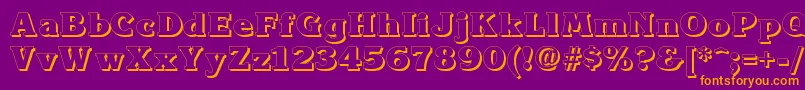 Kroneshadow Font – Orange Fonts on Purple Background
