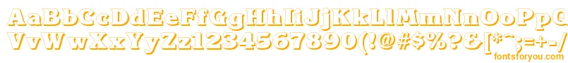 Kroneshadow Font – Orange Fonts on White Background