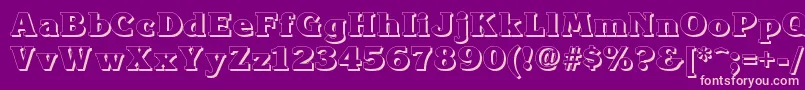 Kroneshadow Font – Pink Fonts on Purple Background