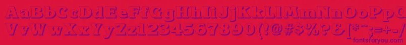 Kroneshadow Font – Purple Fonts on Red Background