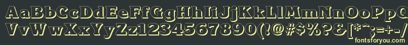 Kroneshadow Font – Yellow Fonts on Black Background