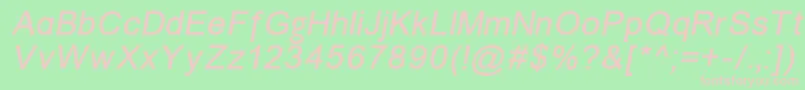 Unmaci Font – Pink Fonts on Green Background