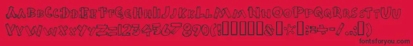 BurnstownDam Font – Black Fonts on Red Background