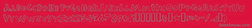 BurnstownDam Font – Gray Fonts on Red Background