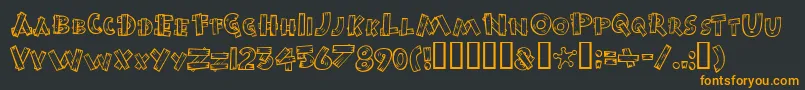BurnstownDam Font – Orange Fonts on Black Background