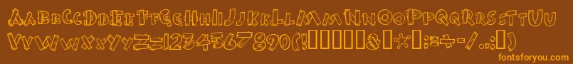 BurnstownDam Font – Orange Fonts on Brown Background