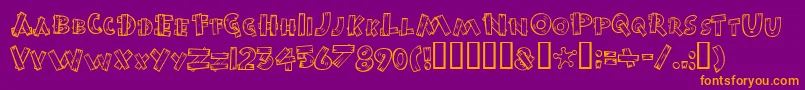 BurnstownDam Font – Orange Fonts on Purple Background