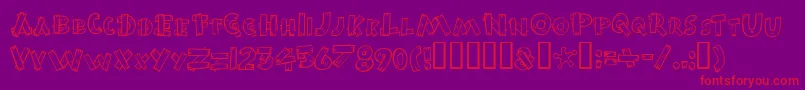 Шрифт BurnstownDam – красные шрифты на фиолетовом фоне