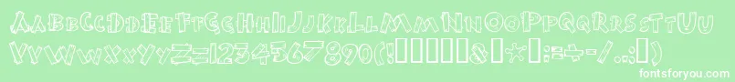 BurnstownDam Font – White Fonts on Green Background