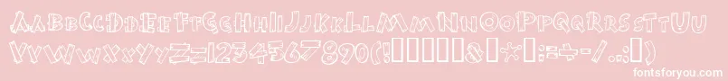 BurnstownDam Font – White Fonts on Pink Background