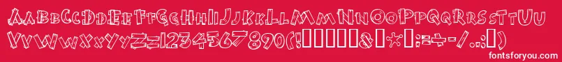 BurnstownDam Font – White Fonts on Red Background