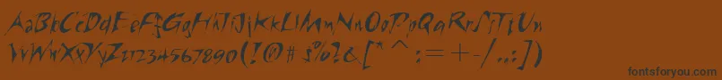 RiptideitcTt-Schriftart – Schwarze Schriften auf braunem Hintergrund