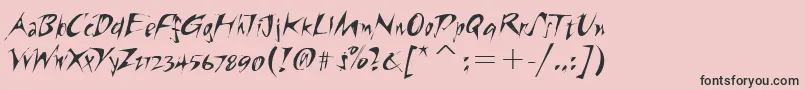 RiptideitcTt Font – Black Fonts on Pink Background