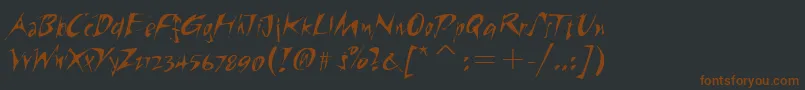 RiptideitcTt Font – Brown Fonts on Black Background