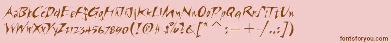 RiptideitcTt Font – Brown Fonts on Pink Background