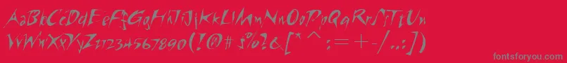 RiptideitcTt Font – Gray Fonts on Red Background