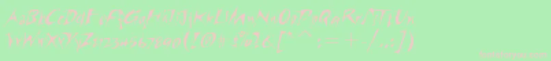 RiptideitcTt Font – Pink Fonts on Green Background